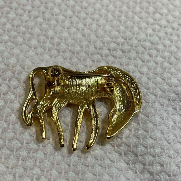 Vintage gold tone zebra brooch - Picture 4 of 6